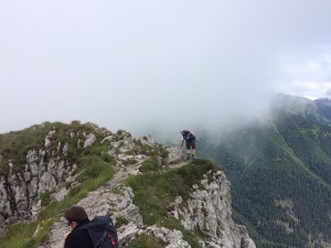 Początek zejścia z Siwego Wierchu (1807 m npm).